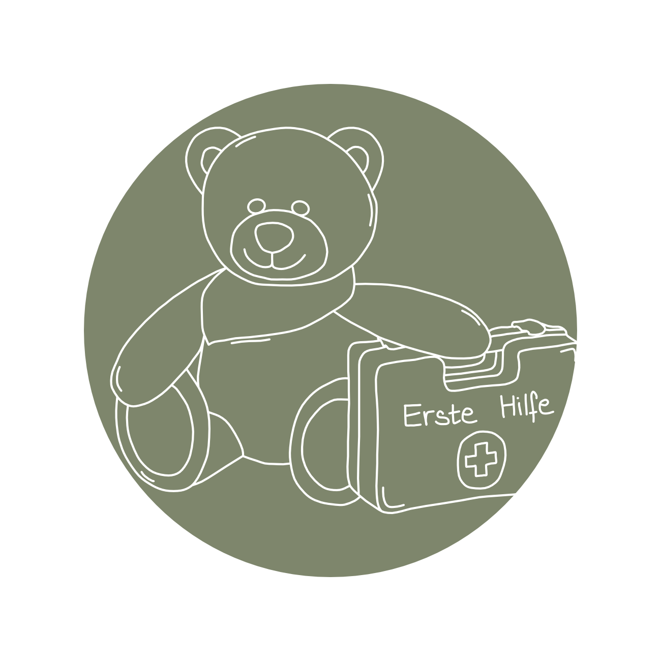 Teddybär mit Erste Hilfe Koffer
